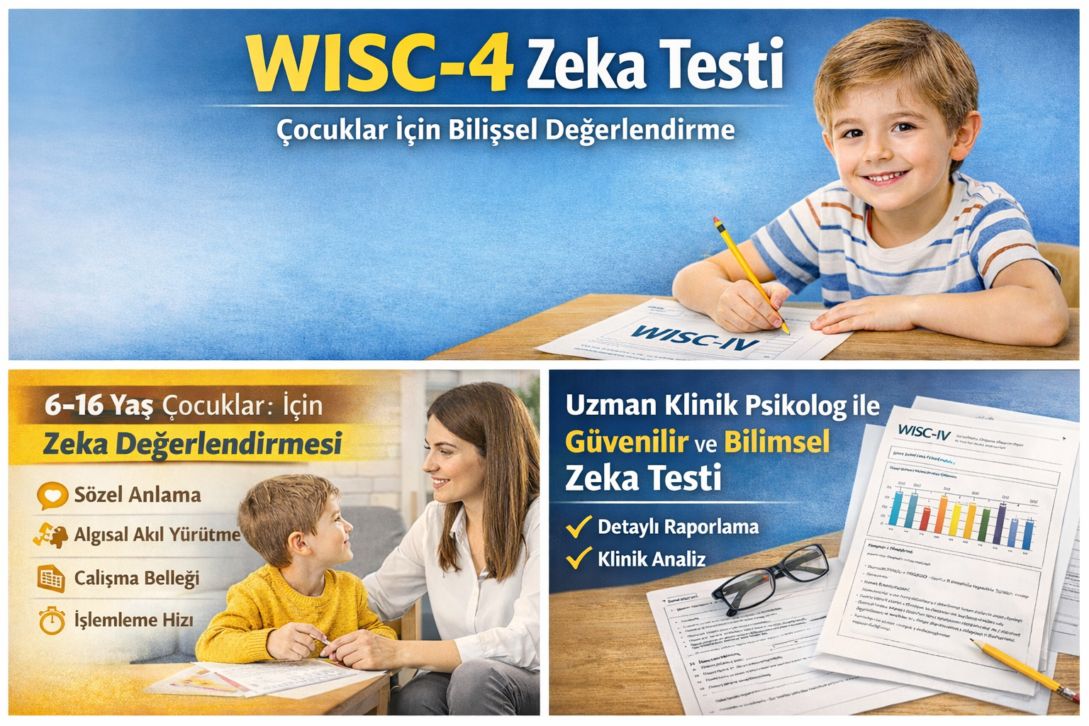 Kayseri WISC-4 (WISC-IV) Zeka Testi | Çocuklar İçin Zeka Değerlendirmesi